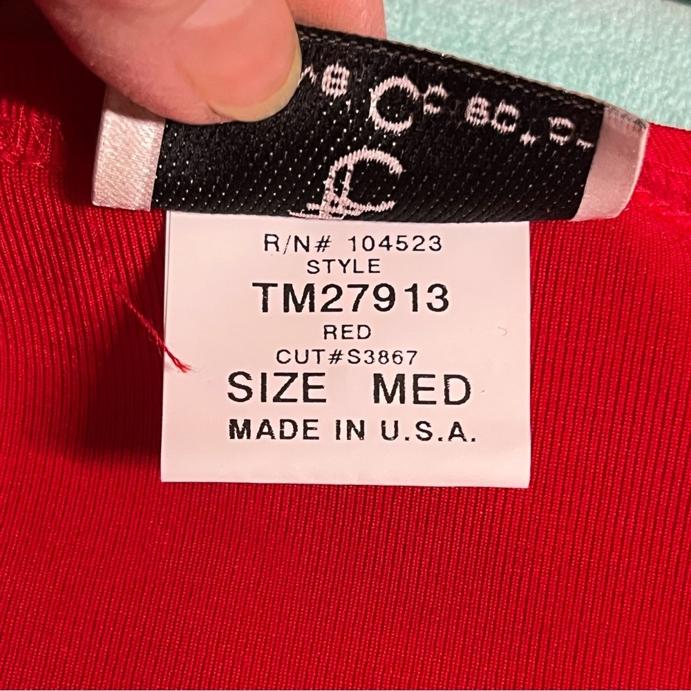 1/$10 or 2/$15 Red Glitter Short Sleeve Spandex Top, The Travel Collection - Picture 6 of 13